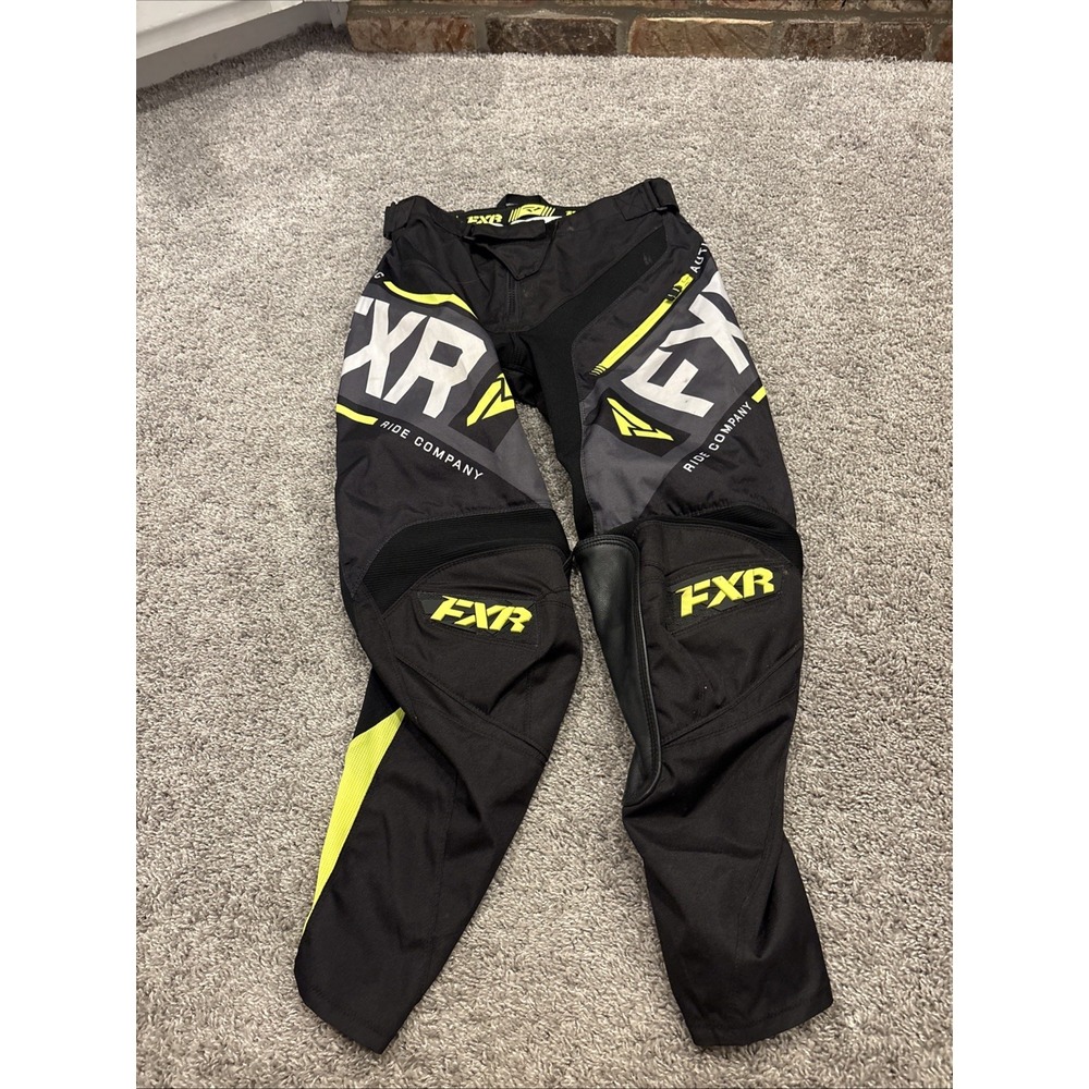FXR RACING VAPOR PANTS Size 30 Men's FOX Racing Motorcross BMX FXRMR  Black Neon